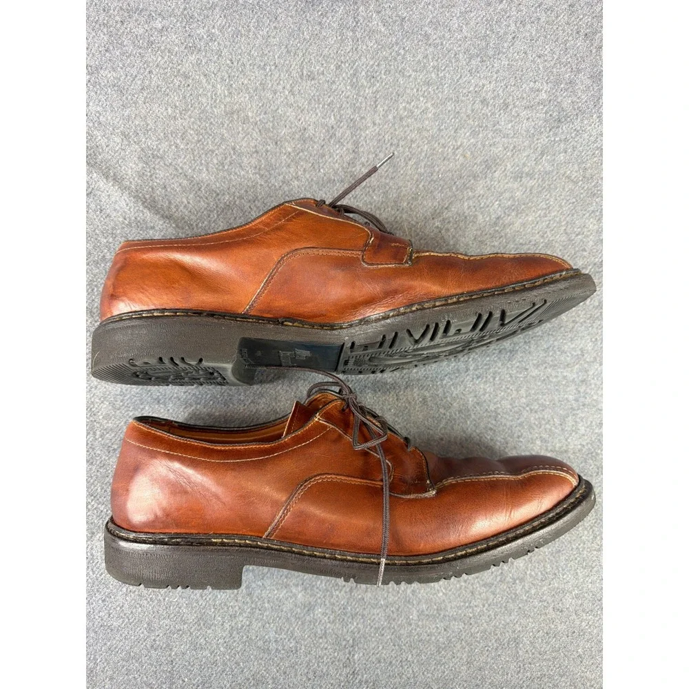 Allen Edmonds Mapleton Shoes Mens 12D‎ Brown Leather Split Toe Derby USA Made
